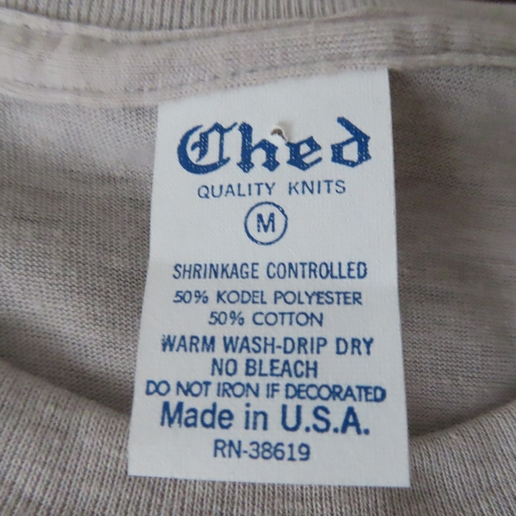 vintage ched tshirt ncaa collegiate tshirt M single stitch made in usa - Picture 4 of 4